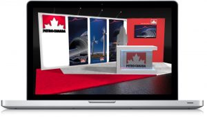 Laptop with Petro Canada Exhibit
